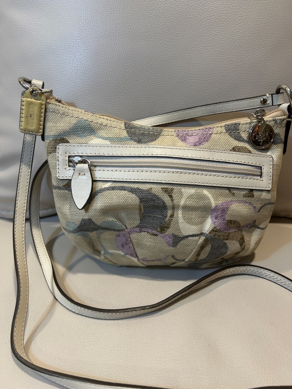 Coach Cream Multi Signature Canvas Crossbody Bag